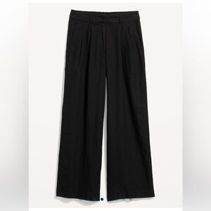 Extra High-Waisted Linen Blend Pants